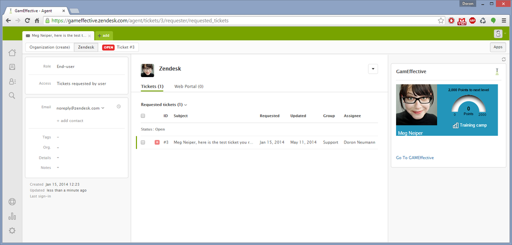Gamification Solution for the Zendesk Platform